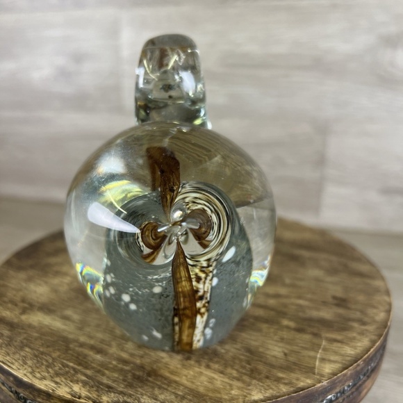 VTG Murano Style Hand Blown Glass Bird Pelican Paperweight 5" - Colorful Belly - Picture 3 of 12